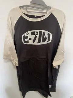 PEOPLE1 Tシャツ ブラック×ベージュ XL