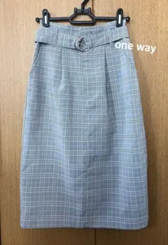 one way グレンチェック スカートのサムネイル