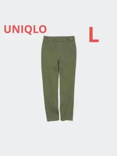 ユニクロ　ウルトラストレッチハイライズクロップドレギンスパンツ　オリーブ　L