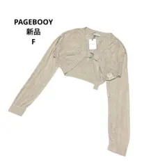 【新品】 ページボーイ　カーディガン　ボレロ　薄手　透け感　メッシュ　ラメ　Fのサムネイル