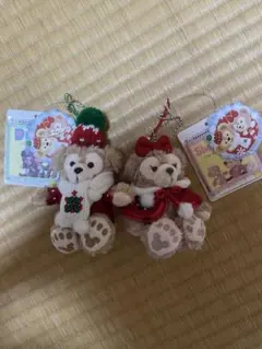ディズニーランド　30周年 ダッフィー & シェリーメイ クリスマスストラップ