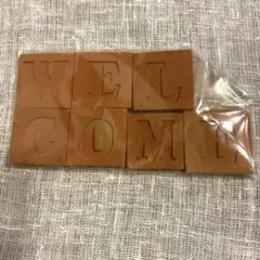 WELCOME★テラコッタ 素焼き タイル （7個）