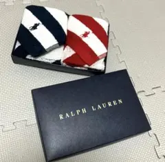 【未使用品】ポロ・ラルフローレン ウォッシュタオル 2枚セット ボーダー柄