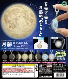 STC 月齢 蓄光めじるしマスコット 月齢０（朔・新月）半球