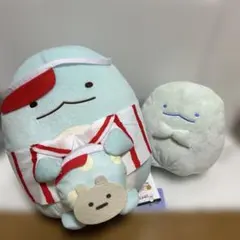 すみっコぐらし ラウンドワン限定　とかげ　おばけ　ぬいぐるみ　2点セット