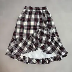 【匿名配送】ウィルセレクション　チェック柄スカート　フリル