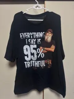 95% TRUTHFUL プリントTシャツ ブラック