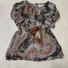 CIAOPANIC TYPY ペイズリー柄シアーワンピース　80/90