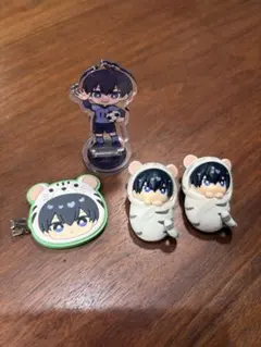 ブルーロック　潔世一のふわふわおくるみマスコット　ヘアピン　ミニアクスタ