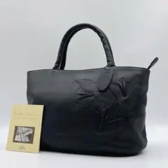 極美品 IBIZA パッチワーク ハンドバッグ 本革レザー ブラック f975