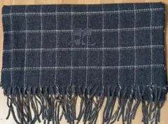 クレージュ　マフラー　ダークグレー　カシミヤ・ラムウール