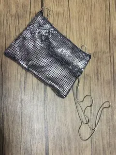 메탈 메쉬 체인 숄더백 미니 파우치
