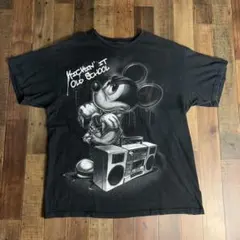 Old School ミッキーマウス ブラック ビッグTシャツ メキシコ製