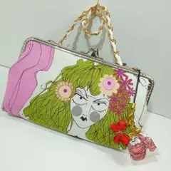 ハンドメイド　アレキサンダーヘンリー　がま口ポーチ大