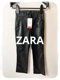 ☘️P1☘新品 ZARA ブラック フェイクレザーパンツ S