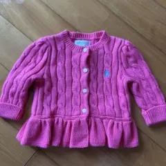 Ralph Lauren ピンク カーディガン 3M