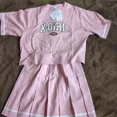 x-girl stages☆半袖Tシャツ＆プリーツスカート 140 ピンク系
