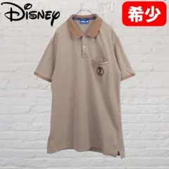 東京ディズニーランド ミッキー刺繍 ポロシャツ M 綿100% ベージュのサムネイル
