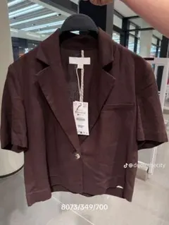 ZARA 半袖ジャケット ブラウン