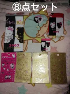 激レア！天使小悪魔キティ⑧点セット　チャームミニタオルミニメモミニクリアファイル