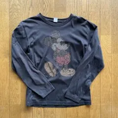 Disney ミッキーマウス 長袖Tシャツ M ブラック
