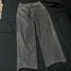 デニムパンツ ストレートパンツ ダークグレー