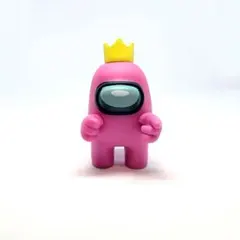 Among Us アモングアス クルー マスコット フィギュア ピンク 王冠
