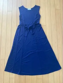 【ROPÉ PICNIC】 ネイビー ノースリーブロングワンピース 38