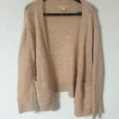 honeysalon ピンク ラメ カーディガン