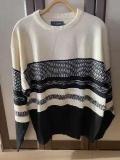 値下げ　U.S. BOARDER ストライプニットセーター Lサイズ