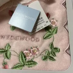 WEDGWOOD ピンク 刺繍 ハンカチ