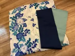 浴衣・帯セット 青紫花柄【最終値下げ】