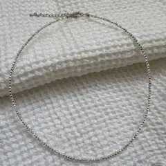 Jewel VOX ショートネックレス　ビーズ　シルバー