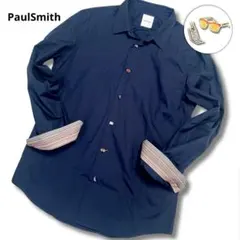 極美品 現行✨ポールスミス ドレスシャツ 長袖 チャームボタン マルチストライプ
