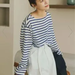 今期　spick&span シアーボーダーTシャツ　カットソーのサムネイル