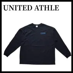 UNITED ATHLE ロンT 長袖 カットソー バックプリント メンズM 黒
