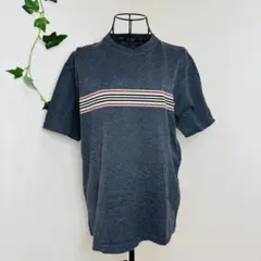 BURBERRY　Black　label　Tシャツ　ボーダーデザイン ロゴタグ