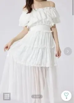 rienda︎︎︎︎❤︎ 2WAYオフショルワンピース WHT