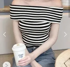 dholic ボーダーオフショルTシャツ　p289968