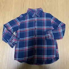 二枚セット。チェック柄 長袖シャツ 、ボトムス 、サイズ110