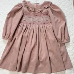 長袖スモッキングワンピース　5y 110cm