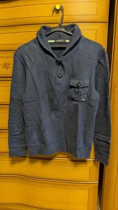 BURBERRY BLACK LABEL ネイビー トレーナー2ボタン　2 M