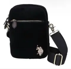 POLO ASSN. コーデュロイショルダーバッグ ブラック