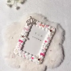 トレカケース ホイップデコ B8硬質カードケース 白 ピンク 王冠 推し活