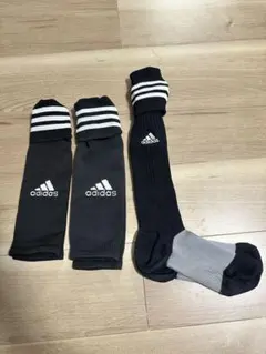 adidas サッカーソックス 3足セット（全25〜27cm、2本カーフ）審判