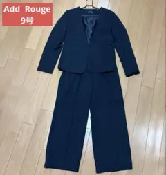 Add Rougeノーカラー ジャケット　ワイドパンツ スーツ　9号　ネイビー