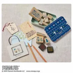 《新品》スヌーピー 缶入りスタンプ10個セット＆インク2色付き