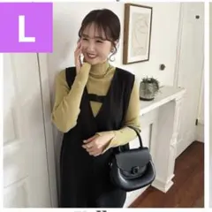 しまむらomiボトルネックリブニットLサイズ