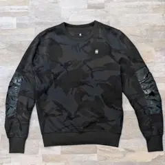 ★底値セール★G-STAR RAW 立体裁断 エルボーパッチ 迷彩柄 スウェットのサムネイル