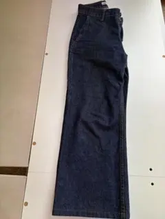 ダークブルー ストレートデニム ハイウエスト